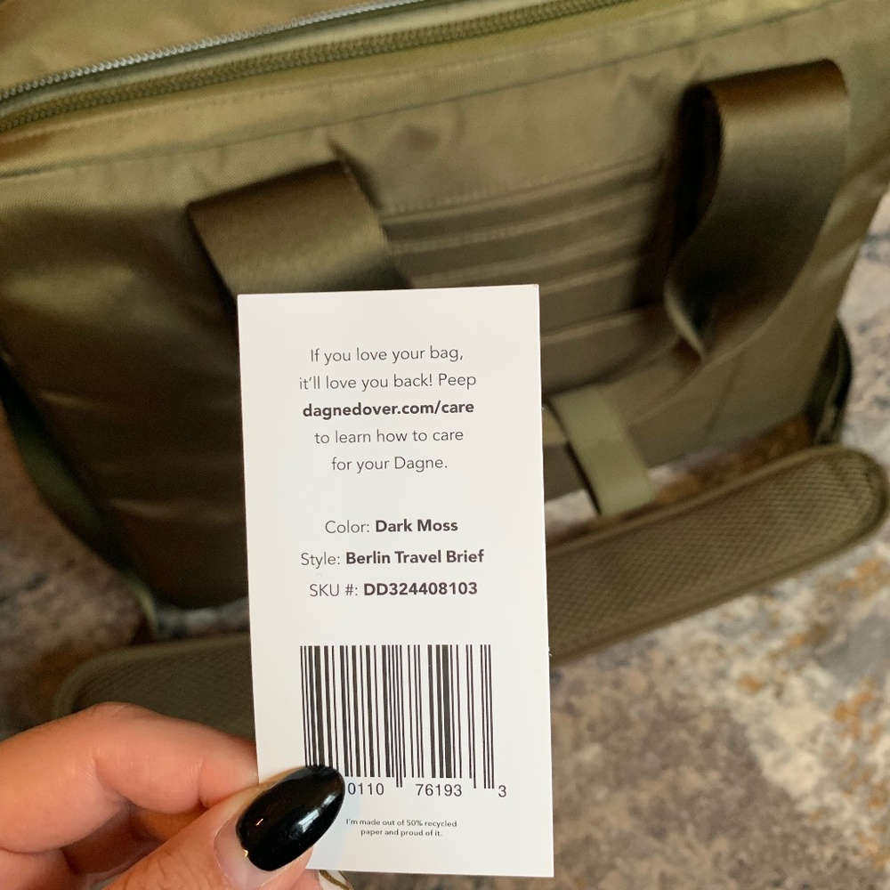 Dagne Dover Berlin Travel Brief Dark Moss